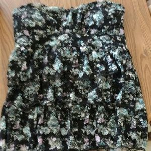 Strapless ruffle top