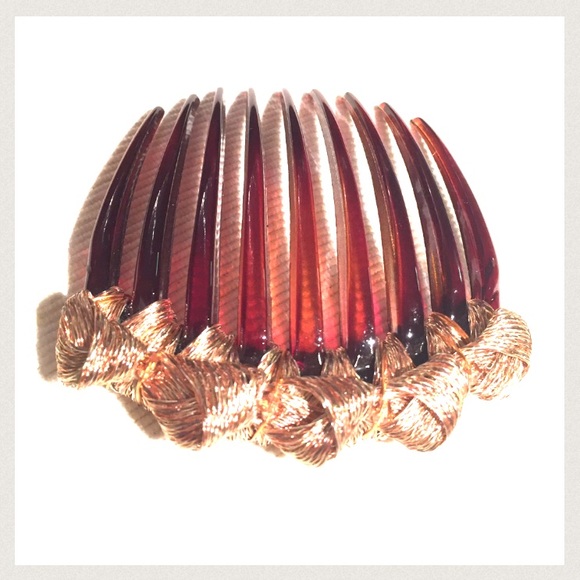 Mesh Knotted Tort Comb w Swarovski Crystals ✨Firm✨ - Picture 5 of 8