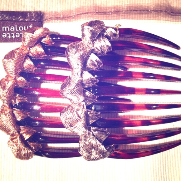 Mesh Knotted Tort Comb w Swarovski Crystals ✨Firm✨ - Picture 6 of 8