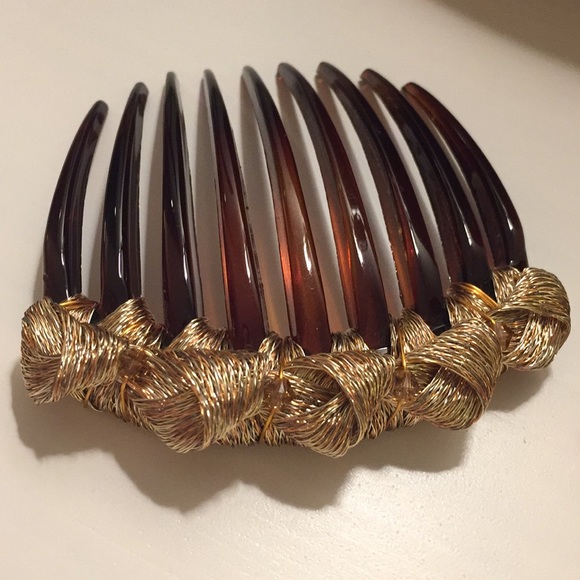 Colette Malouf Accessories - Mesh Knotted Tort Comb w Swarovski Crystals ✨Firm✨