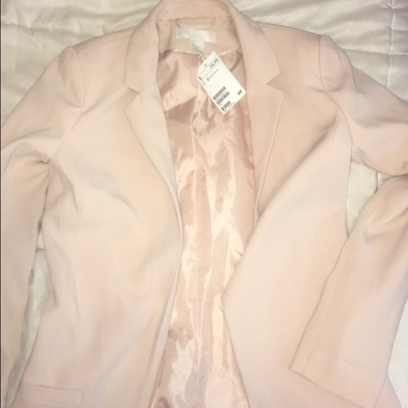 Brand new pink outside silk inside blazer