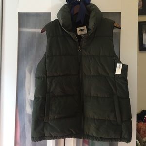 Green puffy vest