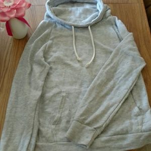 Light grey slouch neck pullover