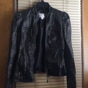 Black leather jacket