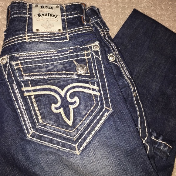 Mens Rock Revival "Jasper" straight leg jeans