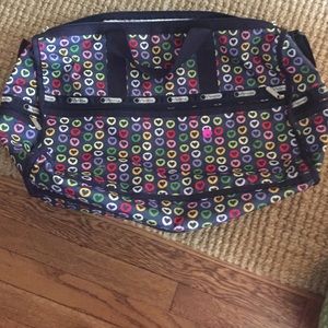 Heart LeSportSac bag. Good for overnight weekends
