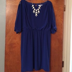 Royal blue, slouchy dress by Jessica Simpson