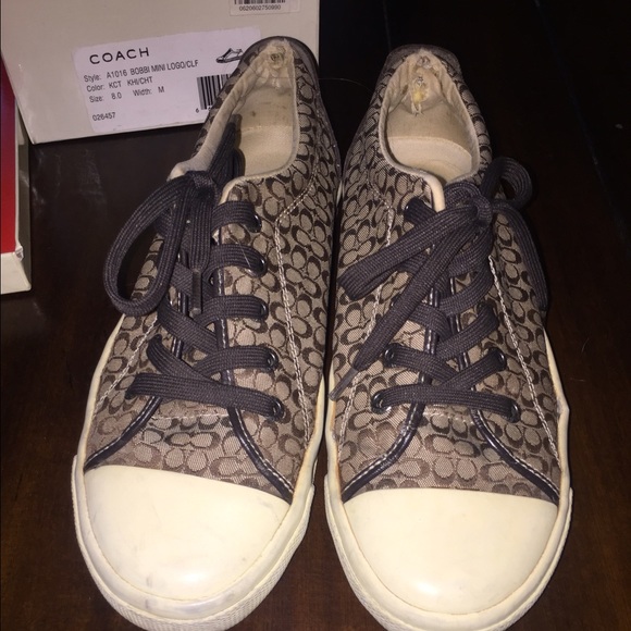 BROWN/GOLD Coach Sneakers!!