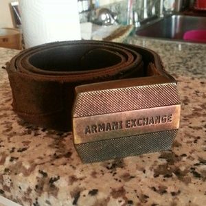 Armani Exchange suede Belt