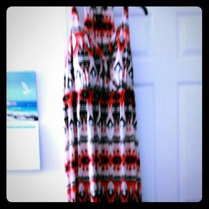 Sleeveless plus size sun dress ankle length