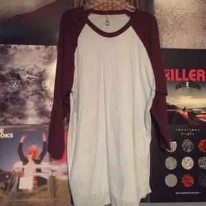 american apparel baseball tee