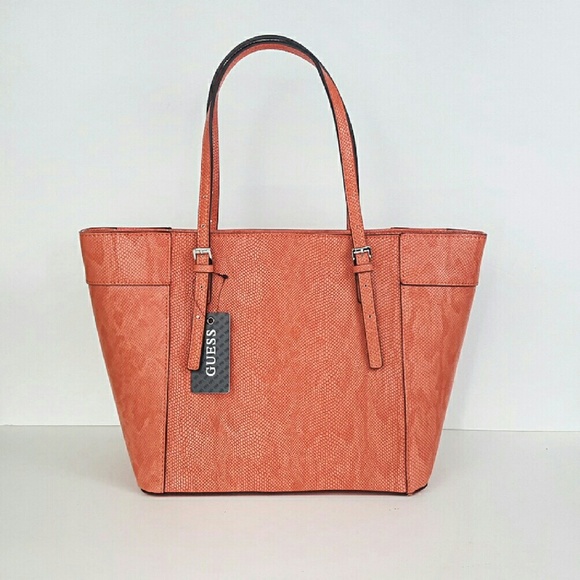 **SOLD**GUESS Delaney Sunset Python Classic Tote - Picture 2 of 4