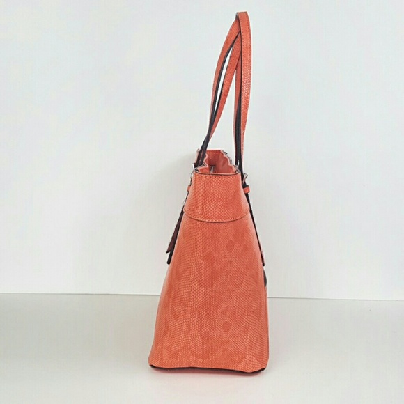 **SOLD**GUESS Delaney Sunset Python Classic Tote - Picture 3 of 4