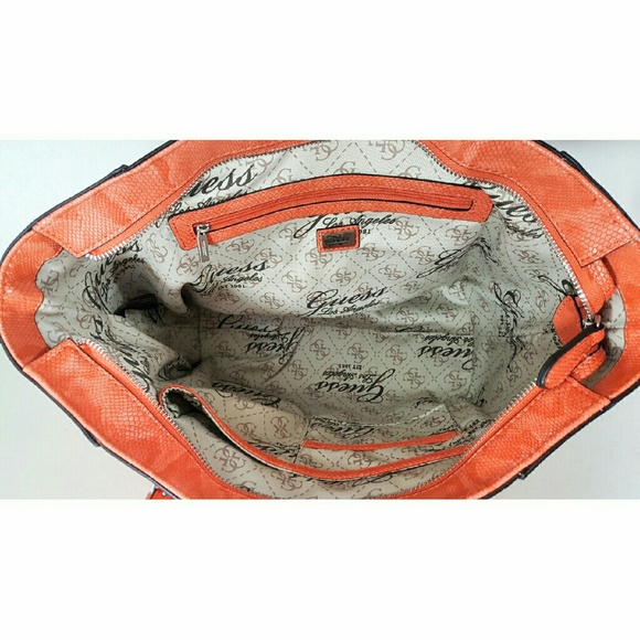 **SOLD**GUESS Delaney Sunset Python Classic Tote - Picture 4 of 4