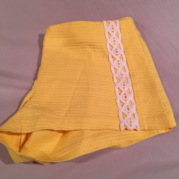 Yellow Lilly Pulitzer shorts
