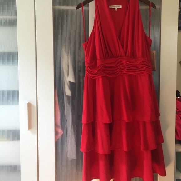 Red cocktail dress