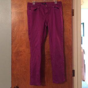 Magenta slim ankle pants from WHBM