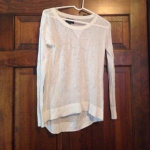 American eagle white mesh sweater