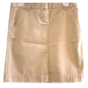Women's J. Crew Straight Pencil Khaki Skirt Size 2