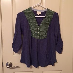 Anthropologie Women's Quarter Sleeve T-Shirt