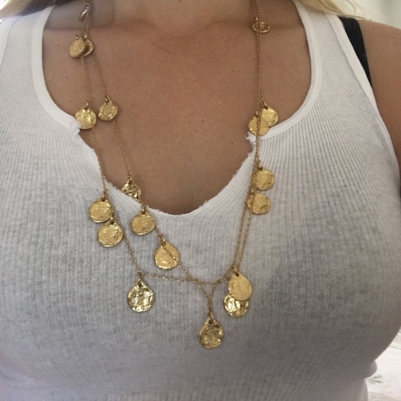 Madwell double strand gold necklace