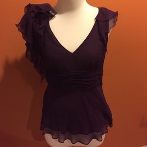Gorgeous deep plum BCBG blouse