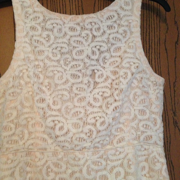 *HOST PICK* Gorgeous ivory lace mini dress - Picture 4 of 4