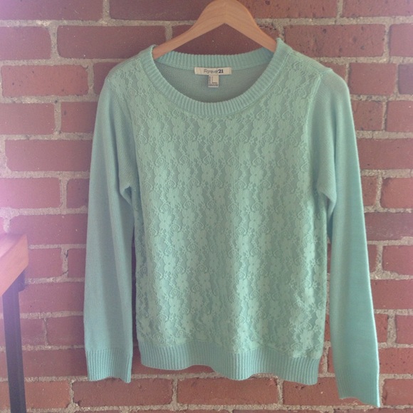 A light blue sweater