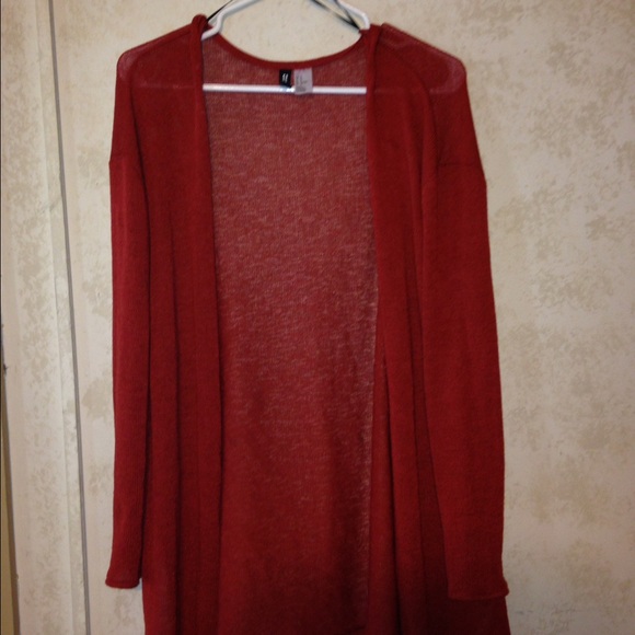 Burnt orange knit cardigan