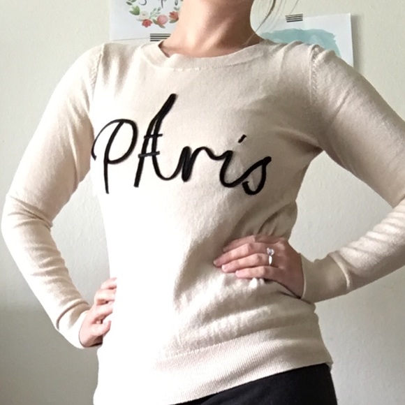 Ann Taylor Loft Paris Eiffel Tower Sweater