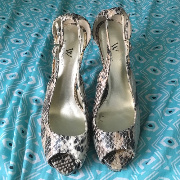 Worthington Snakeskin Print Heels - Picture 4 of 4