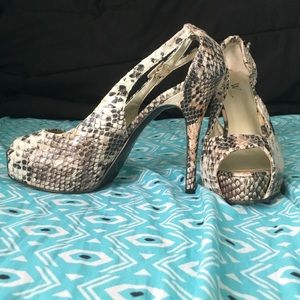 Worthington Snakeskin Print Heels
