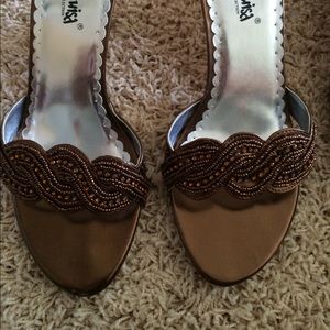 Bronze colored heels