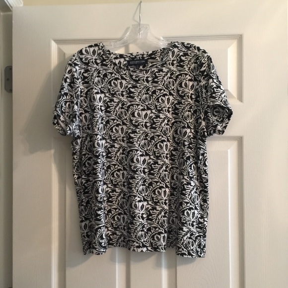 Short Sleeve Jones New York Knit Top