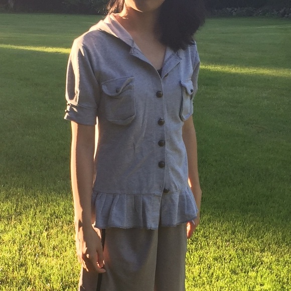 Ruffle Top with Buttons - Picture 2 of 3