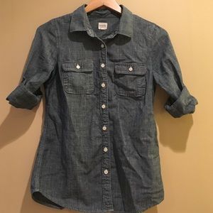 JCrew Denim Chambray Top