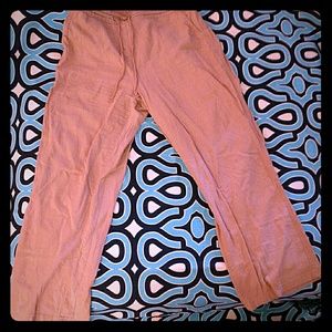 Wide leg linen drawstring trousers