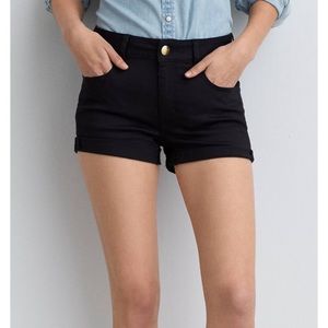 High waisted black shorts