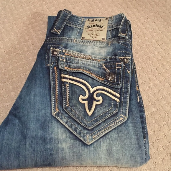 Mens Buckle Rock Revival "Jasper" bootcut jeans