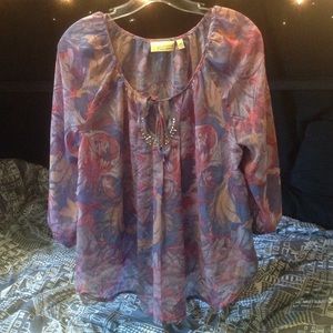 Floral Peasant Top