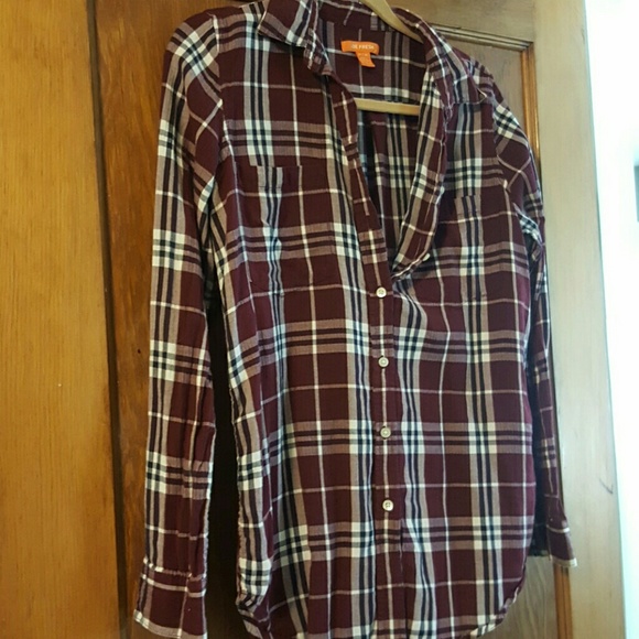 Joe Fresh plaid top, size medium - Picture 2 of 2