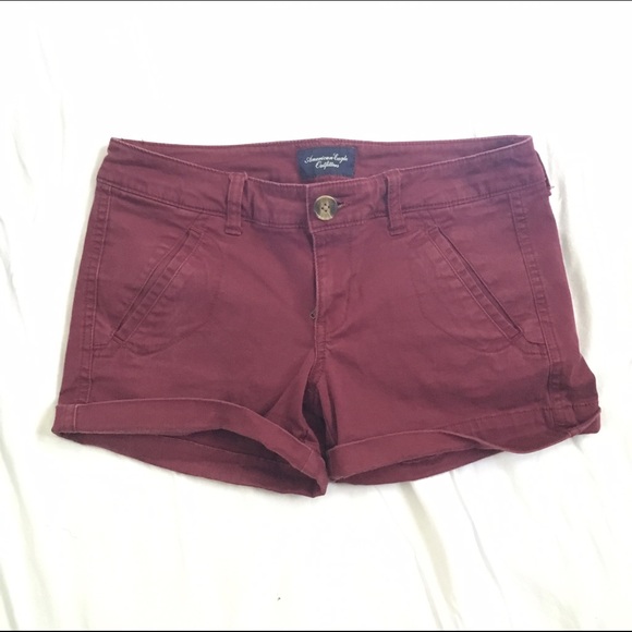 American Eagle - Burgundy Midi Shorts