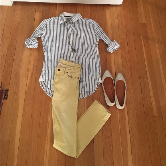 Blue & white striped blouse