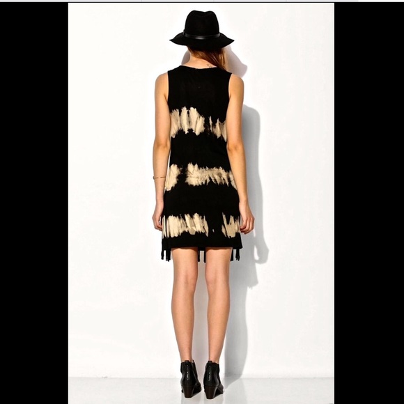 Urban Outfitter's black Knit Dye Fringe  Dress M - Picture 3 of 4