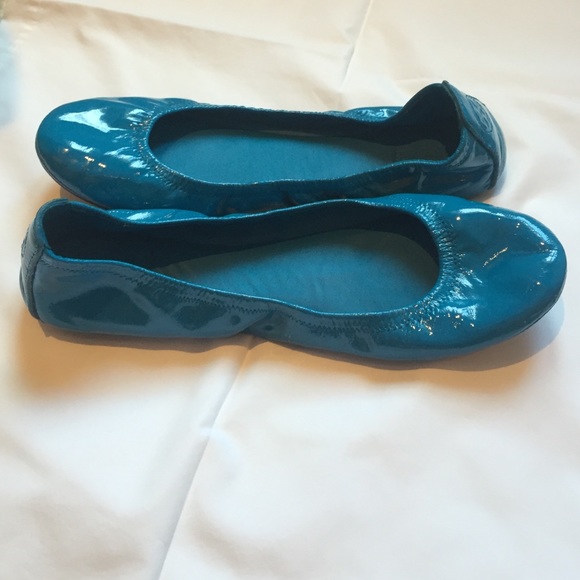 Blue Tory Burch flats, size 10. In great condition