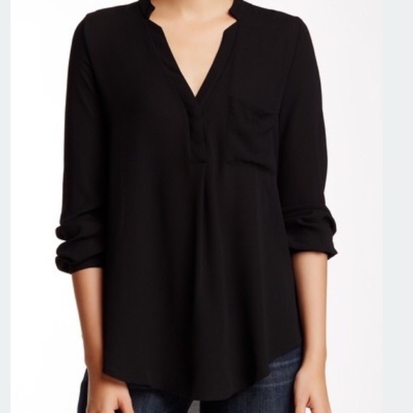Long sleeve black dressy shirt from Nordstrom - Picture 3 of 3