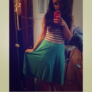 Turquoise high low skirt ✨