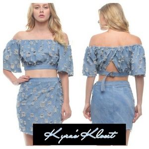 Two piece denim set
