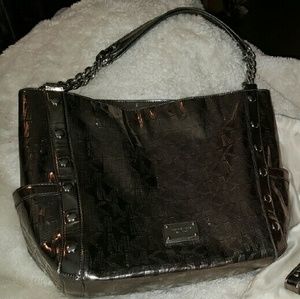 Michael Kors Nickel Metallic Delancey Tote Set