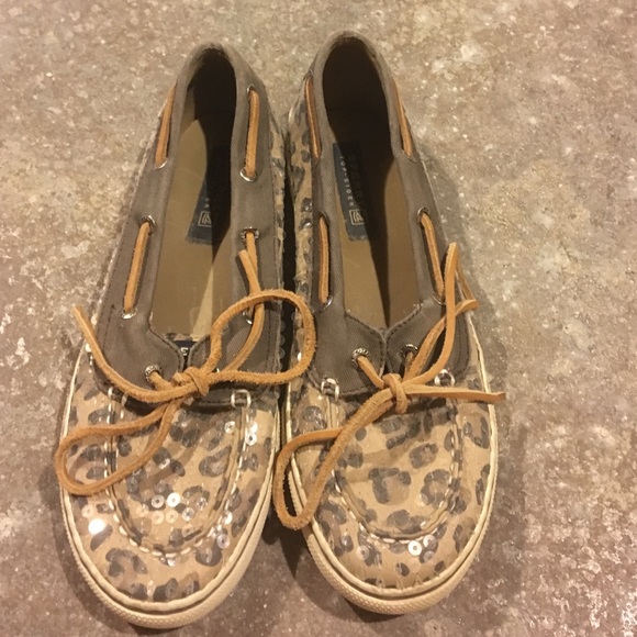 Cheetah sequin Sperrys